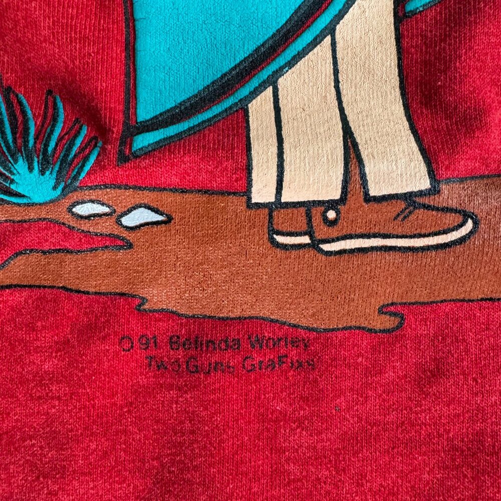 Vintage 1991 Native American T-Shirt - size Large single stitch made in USA - Picture 3 of 5